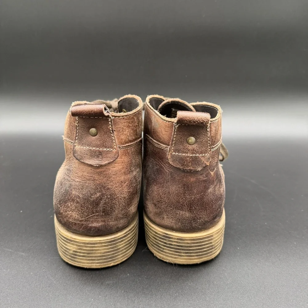 GBX Men's Brown Leather Lace-Up Ankle Chukka Boots Size‎ 12